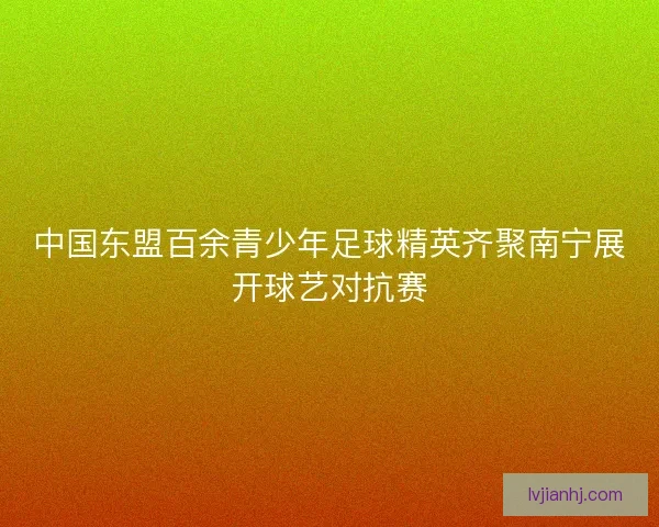 中国东盟百余青少年足球精英齐聚南宁展开球艺对抗赛