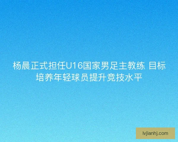 杨晨正式担任U16国家男足主教练 目标培养年轻球员提升竞技水平